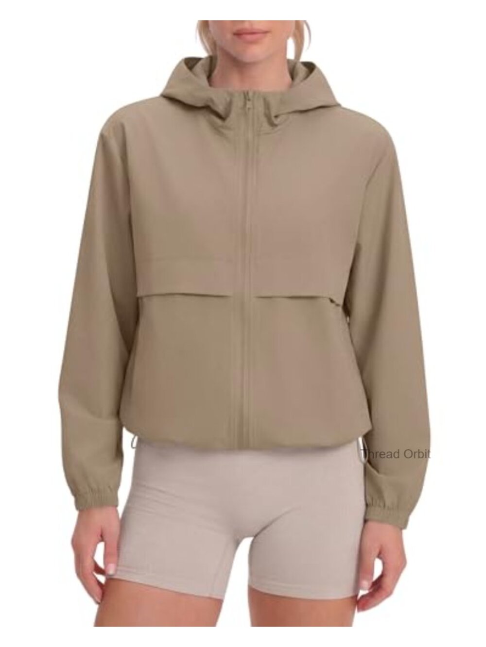 Women's Lightweight Athletic Full Zip Hoodie Loose Fit Workout Jacket
